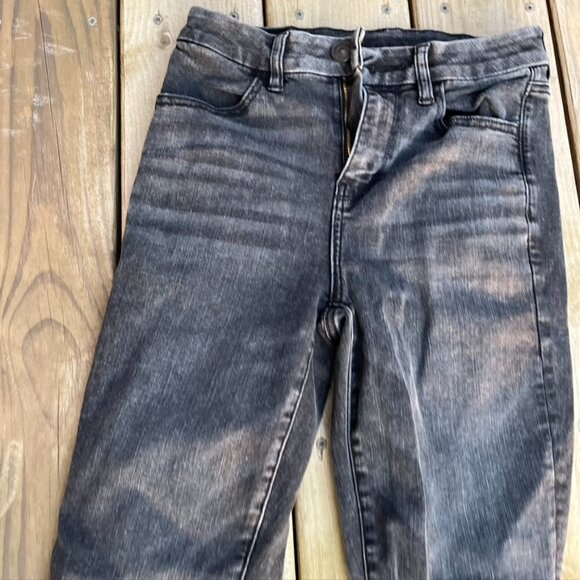 American Eagle Black Distressed Hi-Rise Jegging Curvy Jeans Size 4 - Picture 5 of 10